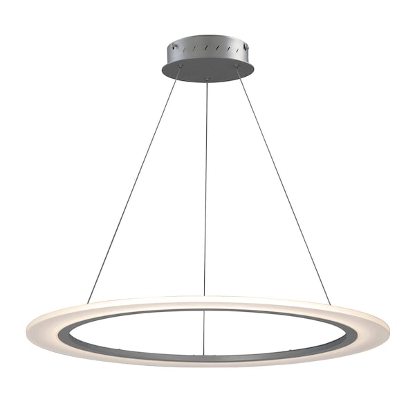 Et2 Saturn II LED 1-Light 31.5" Wide Matte Silver Pendant Light E22654-11MS - main
